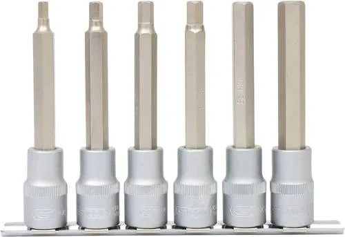 KS TOOLS Steckschlüsseleinsatz-Set 911.1336 - Werkzeug-Set mit 6 Teilen, aus robustem Chrom-Vanadium-Stahl, ideal für präzises Arbeiten in Werkstatt und Haushalt.
