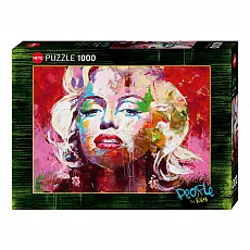 Puzzle 1000 Teile - People: Marilyn von Voka Heye - Hochwertiges 1000-teiliges Puzzle mit dem berühmten Motiv von Marilyn. Ideal für entspannte Stunden und zur Förderung der Konzentration.