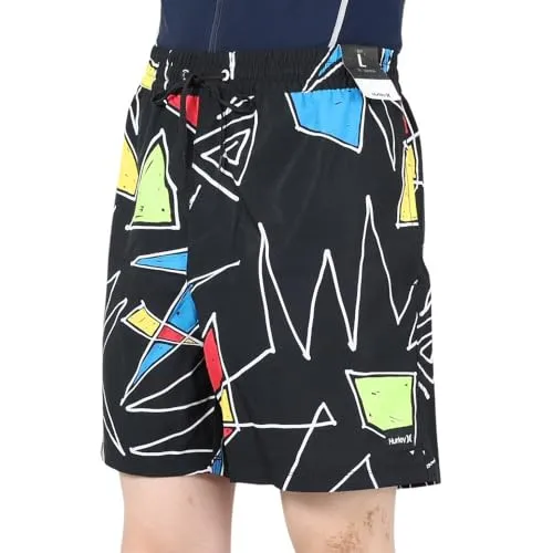 Hurley Herren M Morro Volley 17' Board Shorts, Schwarz, S