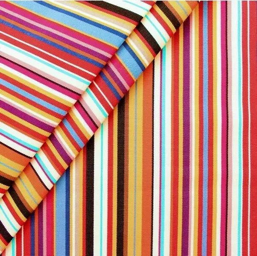 Liegestuhlstoff Outdoorstoff wetterfest 45cm breit Streifen Multicolor Meterware