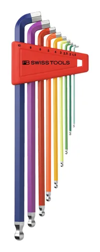 PB Swiss Tools Winkelschraubendreher-Satz 9-teilig - Rainbow 100 Grad - Winkelschraubendreher Set mit 9 Werkzeugen für präzise Arbeiten, ideal für schwer zugängliche Stellen und langlebige Qualität von PB Swiss Tools.