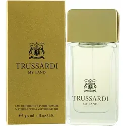 Trussardi My Land Eau de Toilette 30 ml - Herrendüfte mit einem eleganten Duft, der Heimatverbundenheit und zeitlose Männlichkeit verkörpert. Ein unverwechselbares Aroma aus Bergamotte, Lavendel und Leder für den stilvollen Mann.