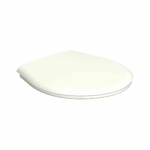 WC Seat with Soft-Close Mechanism, White Duroplast Hinges
