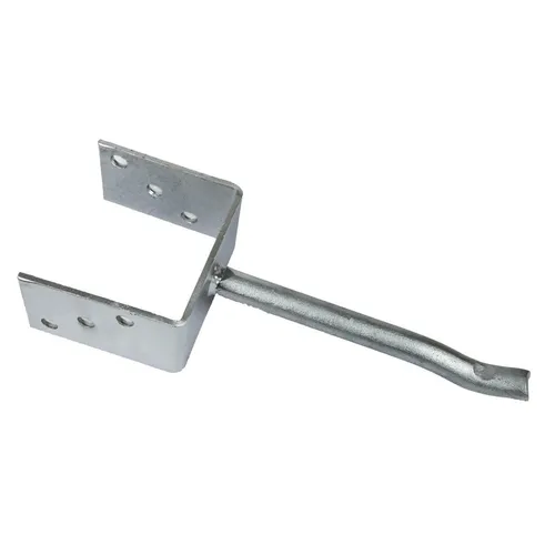 U-Pfostenträger 121 mm mit gebogener Dolle zum einbetonieren Stützfuß GeZu Impex