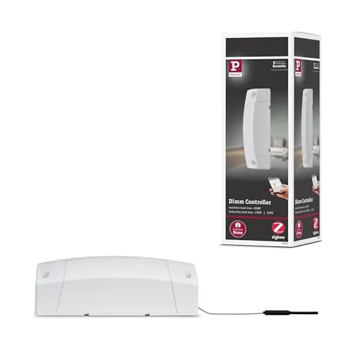 Paulmann Controller Smart Home Zigbee Cephei 230V max. 400W - Energiesparlampen, Zigbee 3.0 kompatibel für zentrale Steuerung von Beleuchtung, Rollläden und Heizungen – einfach zwischen 230V-Anschluss und Leuchte montieren.