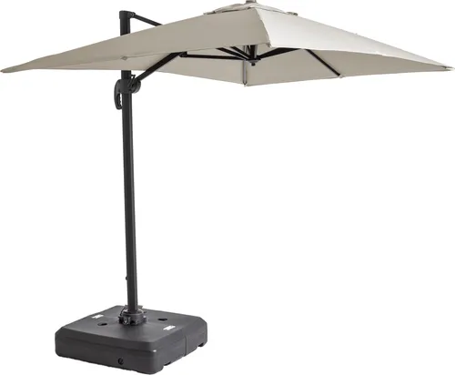 Oviala Ampelschirm, Weiß, 300x200 cm, drehbar und neigbar
