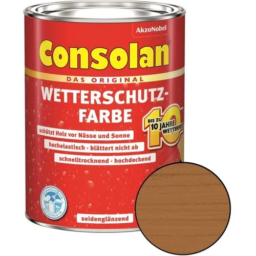 Consolan Wetterschutz-Farbe Rehbraun 750 ml Holzfarbe Deckfarbe