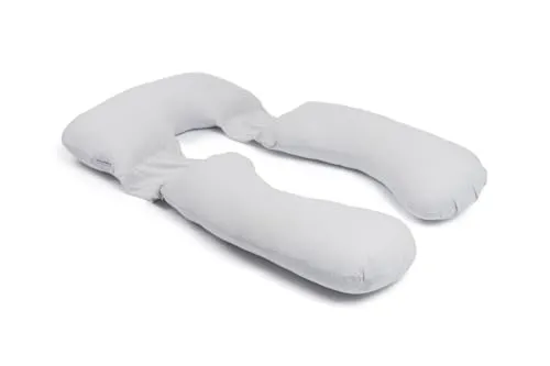 doomoo Schwangerschaftskissen Maxxy Mini Dots Grey - Kissen für Schwangere, bietet optimale Unterstützung für Rücken und Bauch, fördert erholsamen Schlaf und kann auch als Stillkissen verwendet werden.