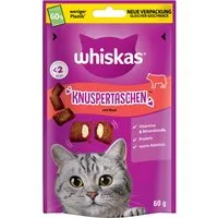 Produktbild Whiskas Katzen-Ergänzungsfutter Knuspertaschen Rind 60 g