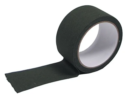 MFH Fabric Tape 5cm x 10m Stealth Wrap Rifle Hunting Airsoft Shooting OD Green