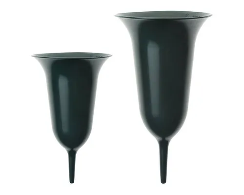 matches21 HOME & HOBBY Dekovase Grabvasen wetterfest zum Stecken Friedhof 2er Set (2 St)