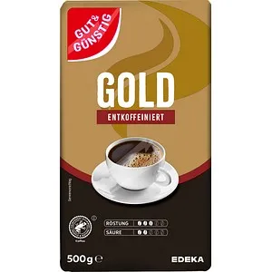 GutundGünstig Kaffee Gold – Entkoffeiniert, 500g