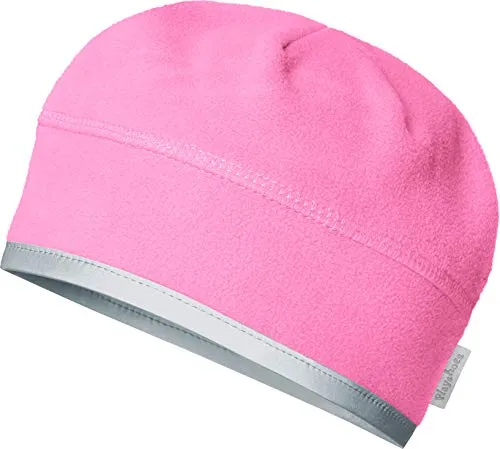 Playshoes Unisex Kinder Fleece-Mütze Wintermütze, pink Helmgeeignet, 53cm
