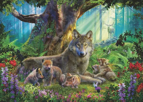 Ravensburger Verlag GmbH Puzzle Wölfe im Wald, Puzzleteile