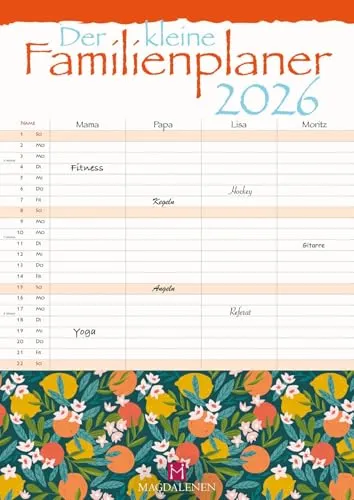 Der kleine Familienplaner 2026: mit Mondphasen und Ferien