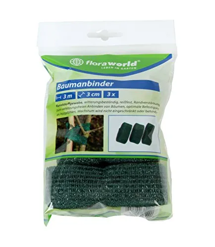 Floraworld Baumanbinder 3er Set Classic, Grün, 300 x 3 x 20.5 cm