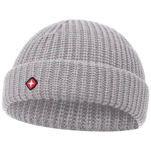 Höhenhorn 41S4 Fisherman Mütze Unisex Grey Rubber - Fischerhüte für Herren aus 100% Merinowolle, atmungsaktiv und temperaturregulierend für ganzjähriges Tragen, ideal für Outdoor-Aktivitäten.