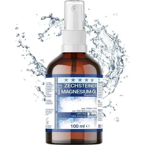 100ml Magnesiumöl Spray | 100% Zechstein | Für Haut Massage Sport & Muskel