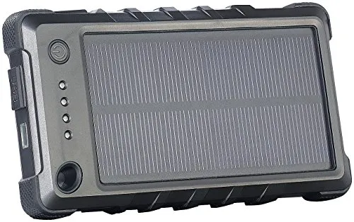 NEU 8000mAh Solar Powerbank mit Taschenlampe