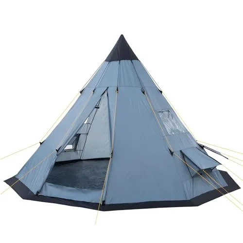 CampFeuer Tipi Zelt Spirit für 4 Personen - Firstzelt für 4 Personen mit 3000 mm Wassersäule, ideale Stehhöhe und einfach aufzubauen – perfekt für Camping, Wandern und jedes Wetter!