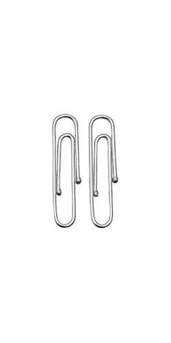 NORICA Büroklammer ® glatt runde Form mit Kugelenden 24mm Metall verzinkt sil...