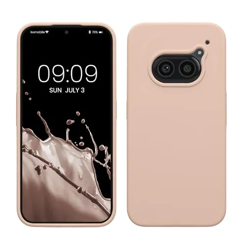 kwmobile Handyhülle für Nothing Phone 2a / Phone 2a Plus Hülle - Case Silikon - Kabelloses Laden - Schutzhülle Cover in Coconut Swirl