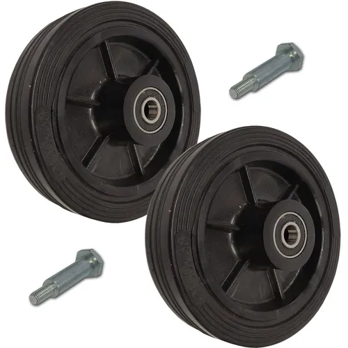 Rasenmäherrad Rad Ø150mm für Handrasenmäher K150LL*M10 Rasenmäher Rad  2 Stck.