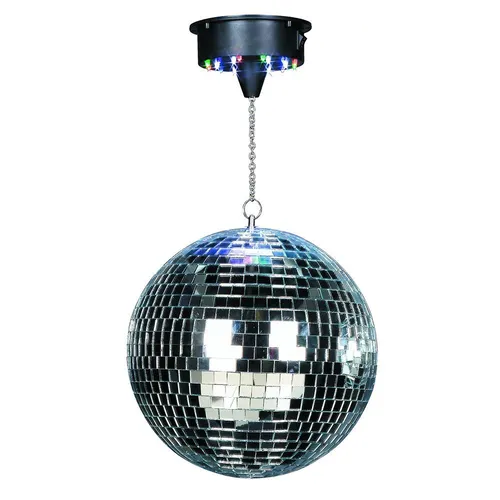 DISCO30 Spiegelkugel 30cm mit LED Motor für Partys