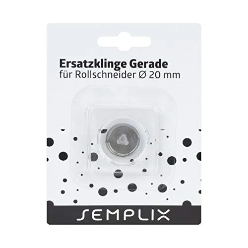 SEMPLIX Ersatzklinge Rollschneider Gerade 20mm: Zum Nähen, Handarbeiten, Basteln | für Stoffe, Filz, Leder, Papier, Foto