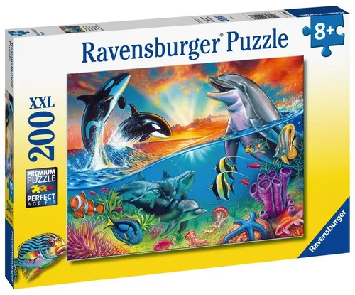 Ravensburger Puzzle 200 Teile Ravensburger Kinder Puzzle XXL Dragons Ozeanbewohner 12900, 200 Puzzleteile