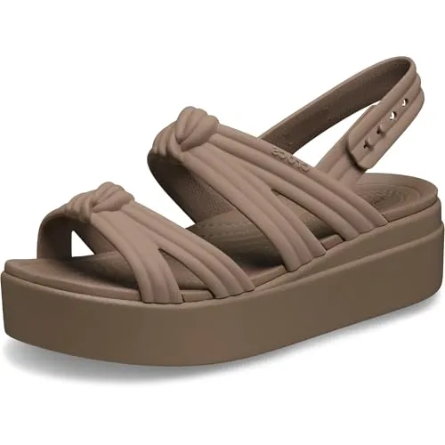 Crocs Brooklyn Knot Low Wedge – Damen-Sandalen mit Keilabsatz, Milch, 41 EU - Stylische Damen-Sandalen mit komfortablem Keilabsatz für einen eleganten Look. Ideal für warme Tage und vielseitig kombinierbar.