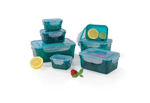 GOURMETmaxx Frischhaltedose Lunchbox Vorratsdose klick-it, (7er Set, 14-tlg) - Frischhaltedosen, 14-teiliges Set mit 4-fach Klick-System für tropfsicheren Verschluss und länger anhaltende Frische durch Silikondichtung.