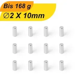Stück Neodym Magnet 2mm x 10mm Supermagnete hohe Haftkraft Scheibenmagnet 200