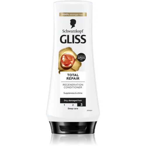Schwarzkopf Gliss Total Repair Conditioner 200 ml - Haarspülung für Damen, regeneriert und nährt das Haar intensiv, schützt vor Schäden und sorgt für glänzendes, geschmeidiges Haar.