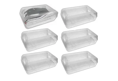 HAC24 Schuhbox Schuhorganizer Schuhe Aufbewahrungsbox Box (6 St), Transparent Stapelbar 32x17x10 cm