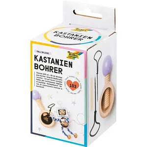 Folia Bastelset Kastanienbohrer-set Natur/flieder 23007 - Sonstige Bastelmaterialien, ideal für kreative Projekte mit Kastanien und anderen Naturmaterialien, fördert die Kreativität und Geschicklichkeit.