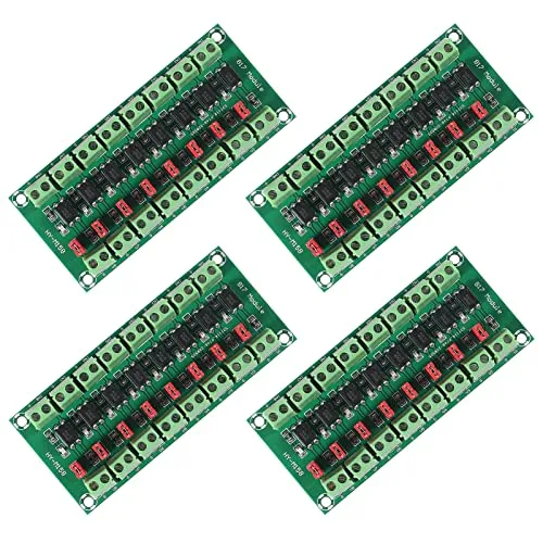 ALMOCN 4 Stück 8-Kanal-Optokoppler PC817 8-Kanal-Trennplatine Spannungswandler Adapter Modul 3,6-30 V Treiber photoelektrisches isoliertes Modul (8-Kanal-Optokoppler)