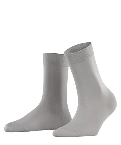 FALKE Damen Socken Cotton Touch W SO Baumwolle einfarbig 1 Paar, Grau (Silver 3290), 35-38