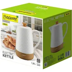 Maestro MR076 Keramik Wasserkocher 1.8L 1800W - Kabelloser Wasserkocher aus hochwertiger Keramik, ideal für stilvolles Kochen mit 1,8L Kapazität und schneller 1800W Leistung.