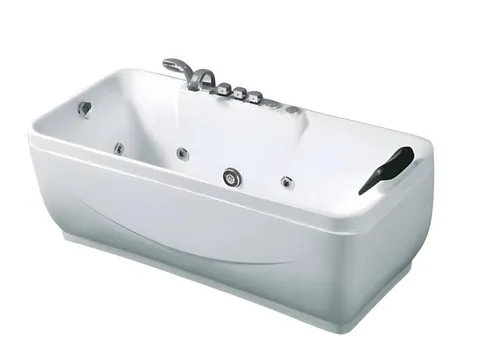 Spa-Bad Blubberbad Whirlpool 170x80 cm - Freistehender Whirlpool für 1 Person, modernes Design, aus hochwertigem Acryl gefertigt. Ideal für entspannende Stunden im Badezimmer. Maße: 170 x 80 x 60 cm.