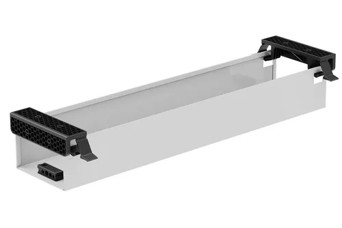 boho office® Kabelkanal, Kabelwanne 57 cm in weiß, beidseitig klappbar mit viel Stauraum