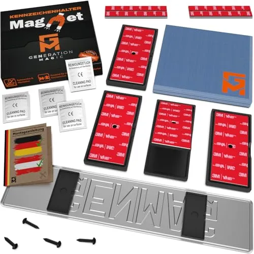 GENMAG® 2X Magnet Kennzeichenhalter Rahmenlos