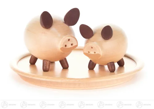 Schweinchengarnitur Salz und Pfefferstreuer Erzgebirge