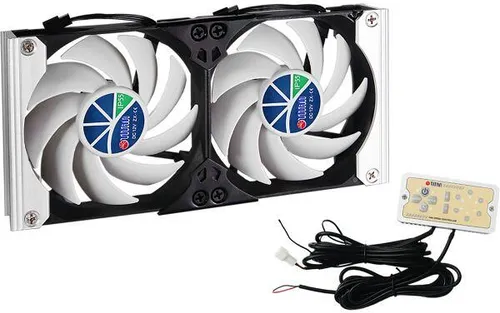 Titan TTC-SC20V2+ Kühlschrank-Doppellüfter - Effizienter Kühlschrank-Doppellüfter mit ø140 mm, sorgt für optimale Kühlung und verlängert die Lebensdauer Ihrer Lebensmittel.