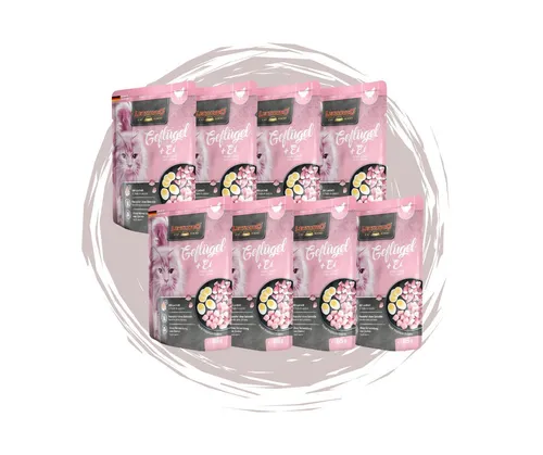 Leonardo Catfood Leonardo Frischebeutel Bundle - 8x85g verschiedene Sorten im Mixpaket Geflügel & Ei