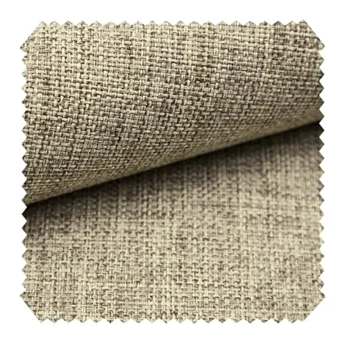 novely® LEHR - Leicht Grob Gewebter Polsterstoff - Melierter Möbelstoff - Pflegeleichte Meterware 1lfm | Farbe: 02 Braun Beige