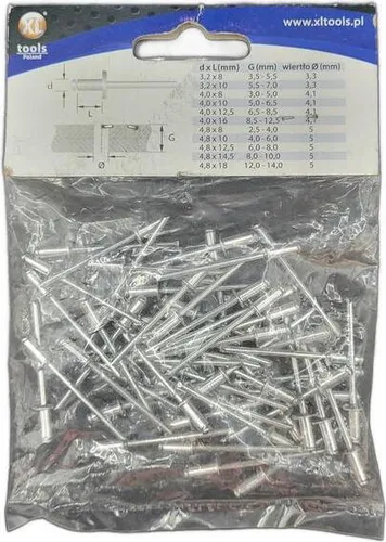 Aluminium Blindnieten al-fe 3,2 x 8 mm 50St