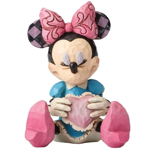 Disney Traditions Minnie Mouse With Heart Figurine, Rot Red