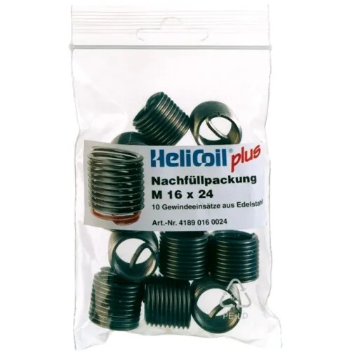 HELICOIL 4189 010 0020 GEWINDEEINSATZ-SET, M10 X 20 MM, 10-TEILIG - Sonstige, hochfeste Gewindeeinsätze aus Edelstahl für dauerhafte Schraubverbindungen mit hoher Verschleißfestigkeit und einfacher Montage.