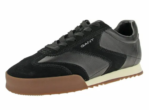 GANT 31631003/G00 Schnürhalbschuh Glattleder Herren - Herren-Sneaker aus atmungsaktivem Echtleder in schwarz, mit komfortablem Wechselfußbett und individueller Schnürung für optimalen Sitz.